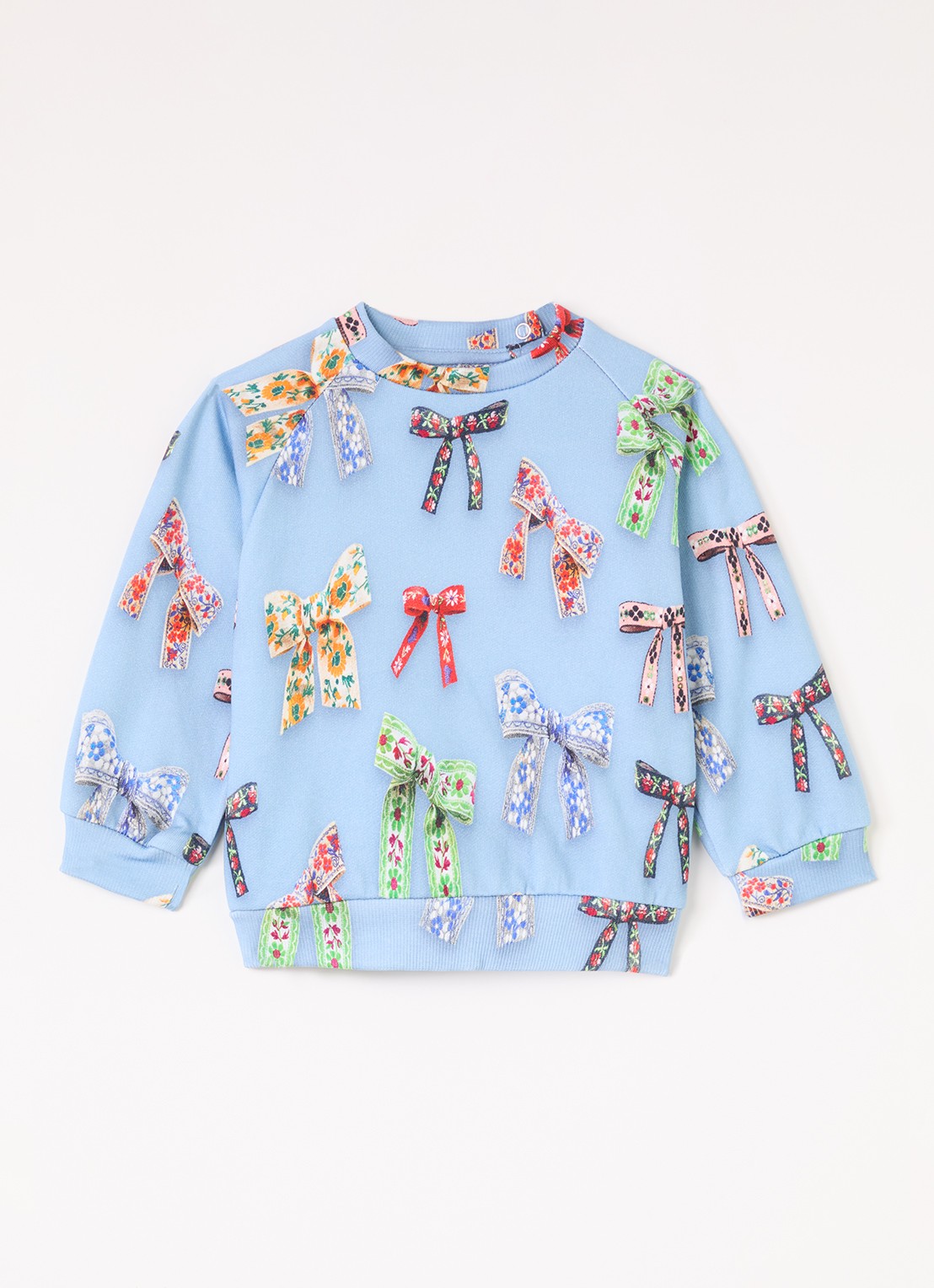 Molo Disc sweater met print - voorkant 2 lichtblauw