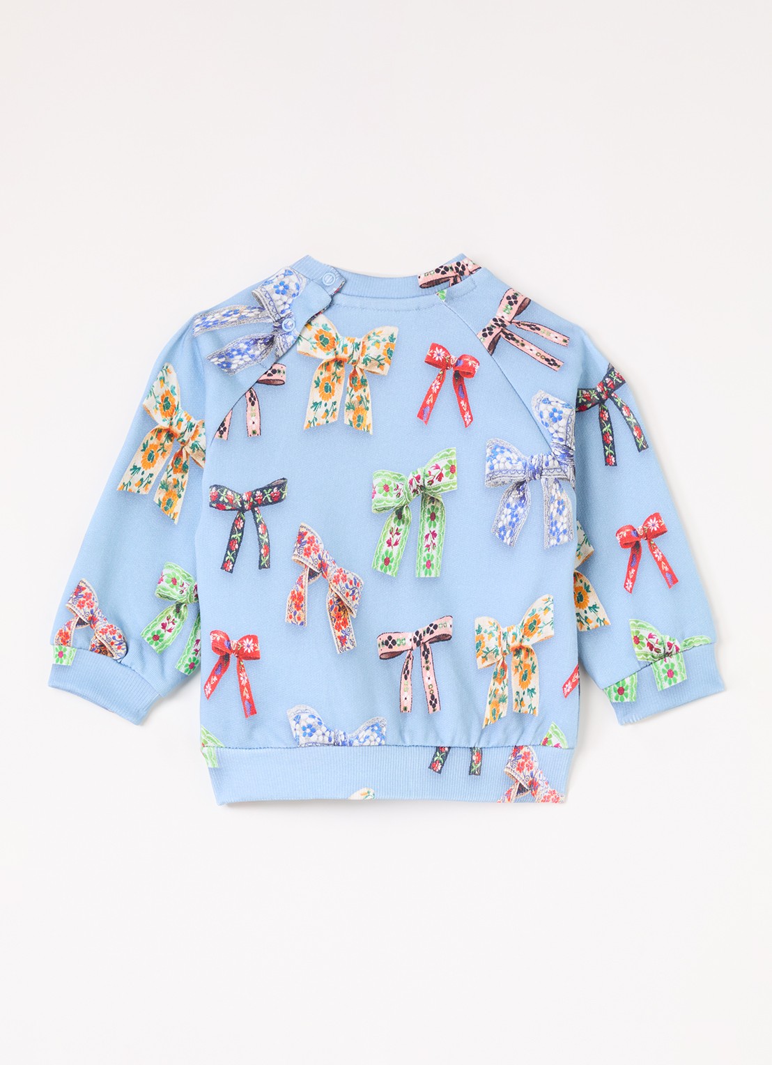 Molo Disc sweater met print - voorkant 3 lichtblauw