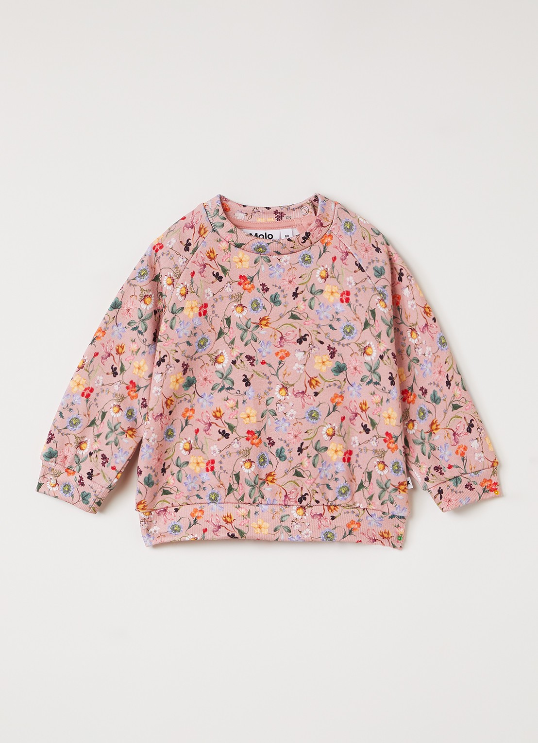 Molo Disc sweater met print - voorkant lime
