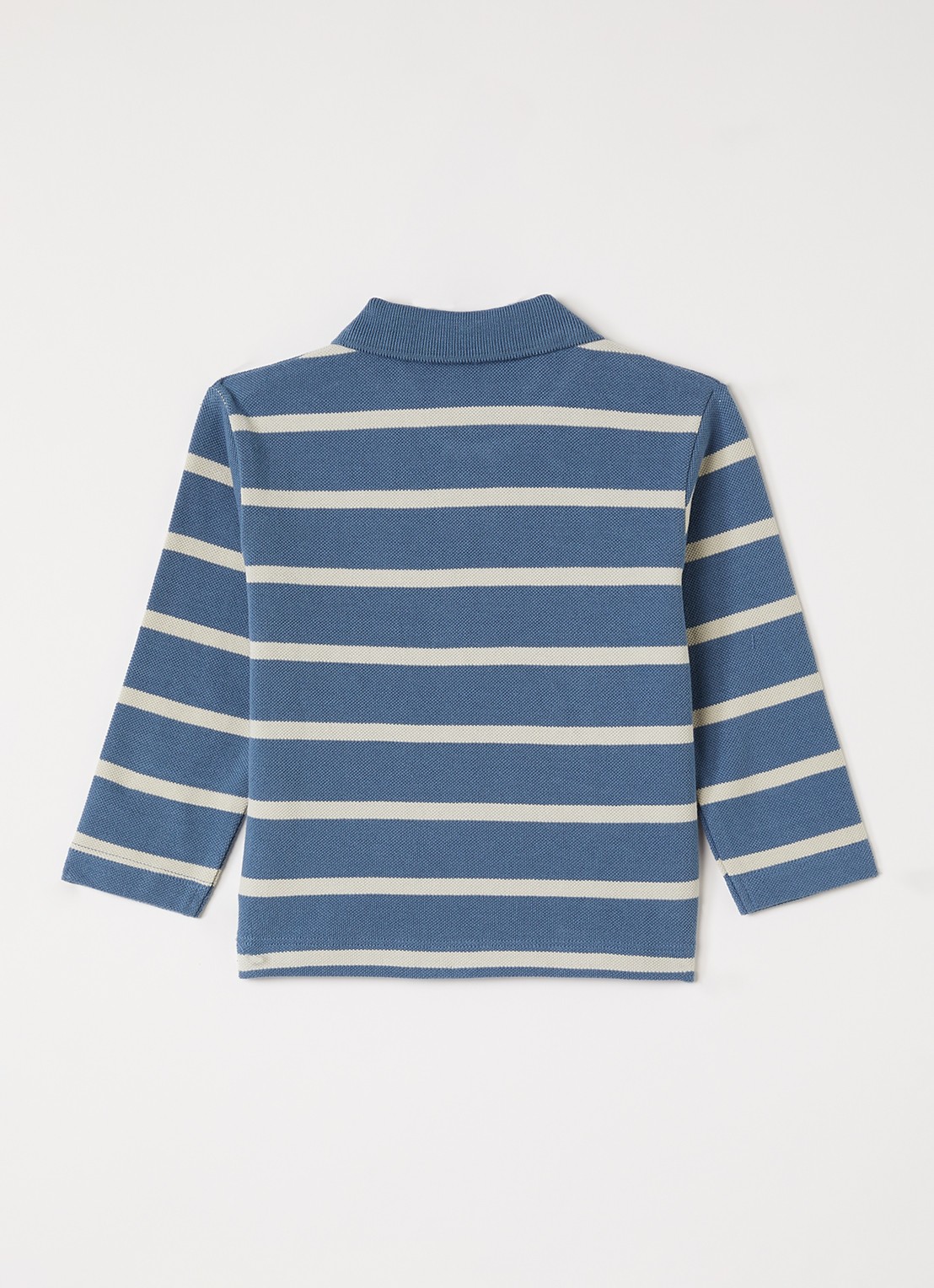 Molo Easty polo met streepprint - voorkant 3 petrol