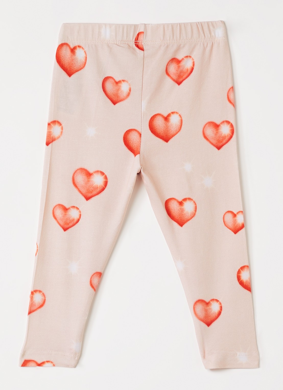 Molo Elas legging met print - voorkant 2 lichtroze