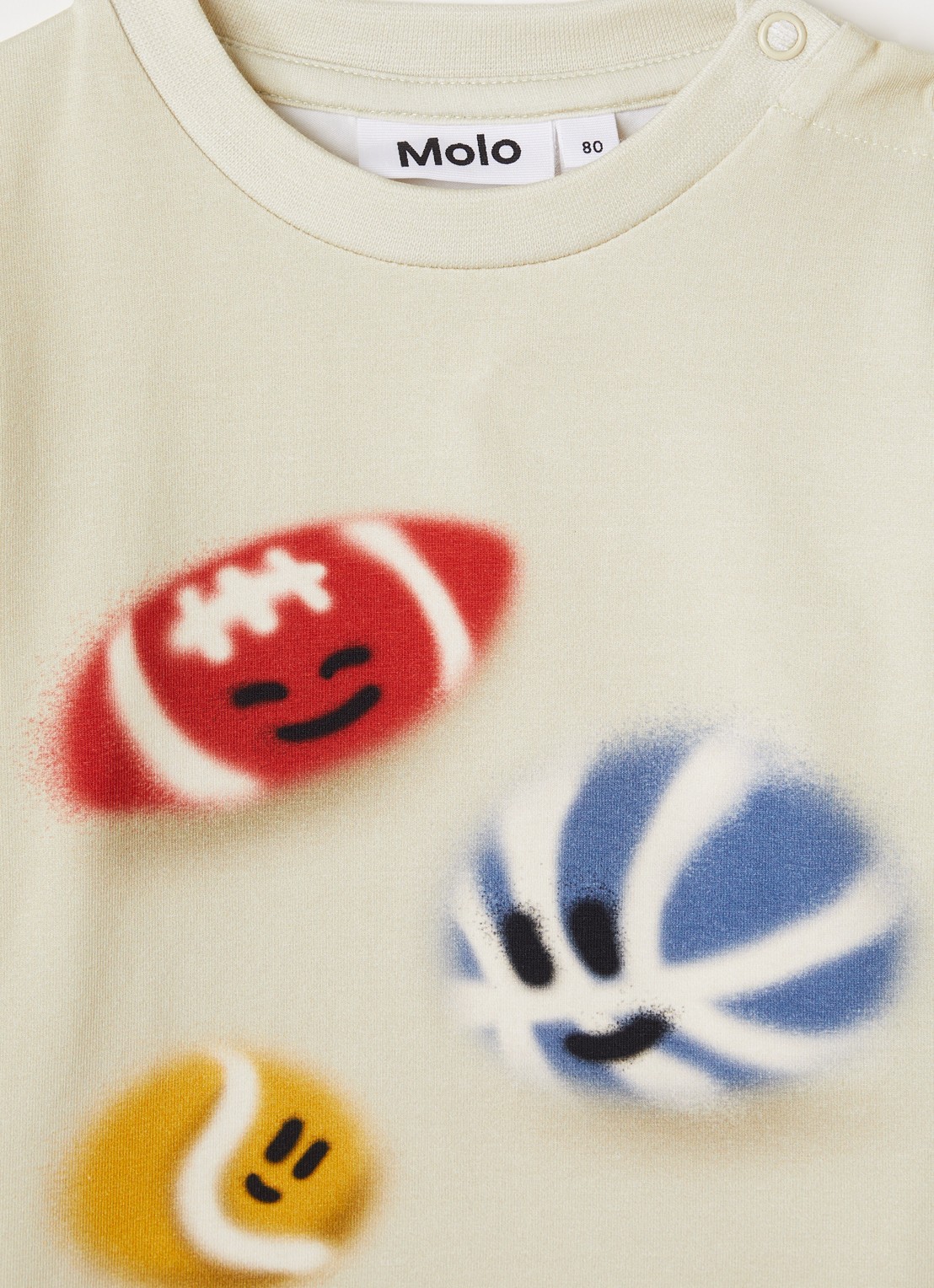 Molo Eloy longsleeve met print - detail 3 lichtgeel