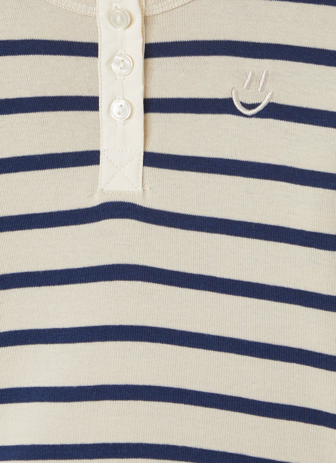 Molo Emore longsleeve met streepprint - detail beige