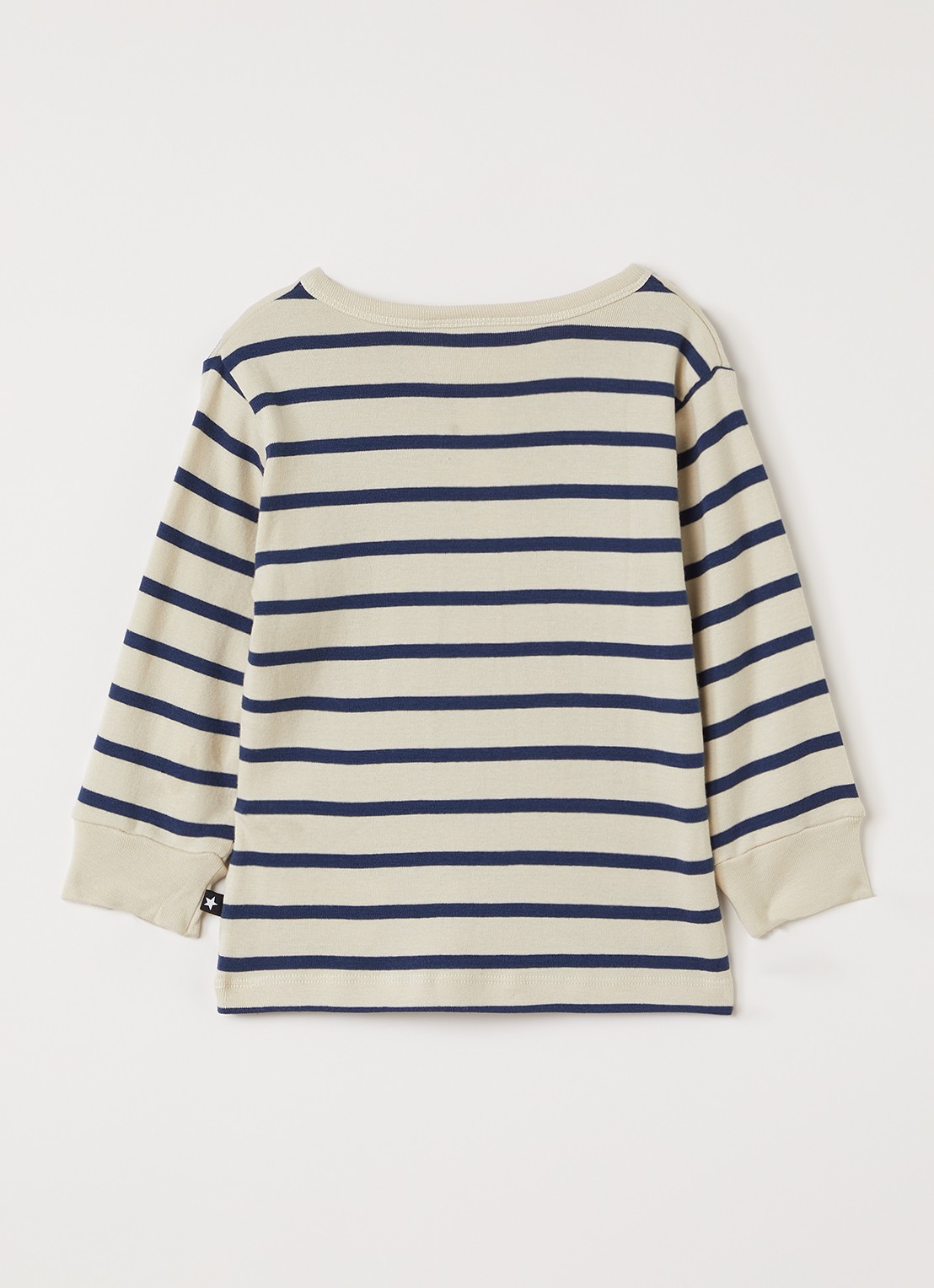 Molo Emore longsleeve met streepprint - voorkant 3 beige