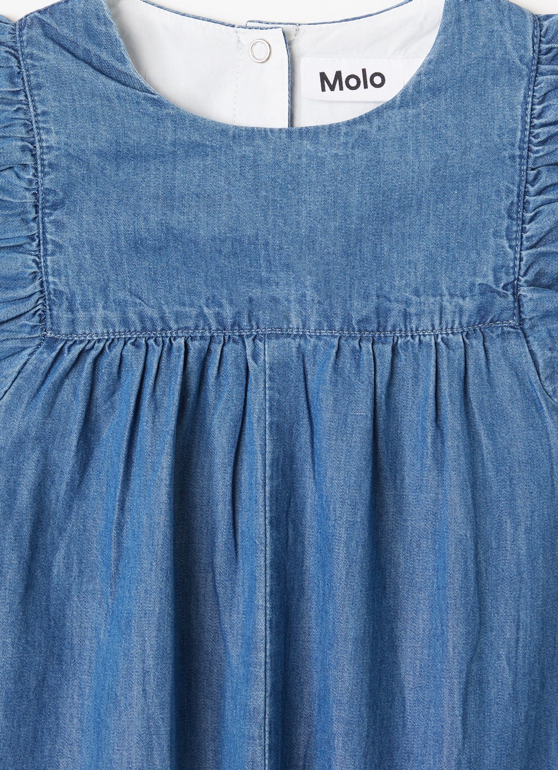 Molo Fifi babypak van chambray - detail indigo