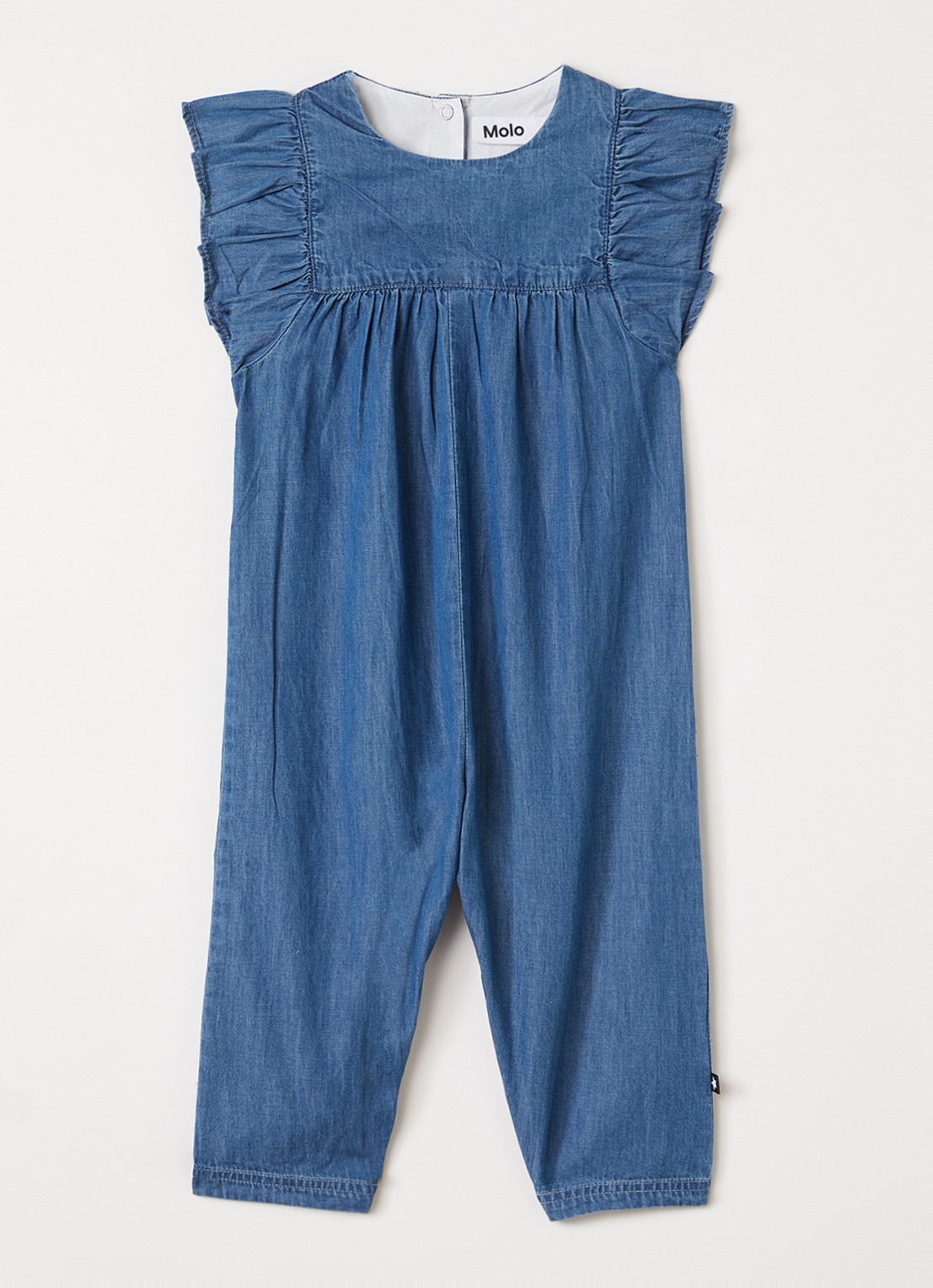 Molo Fifi babypak van chambray - voorkant 2 indigo