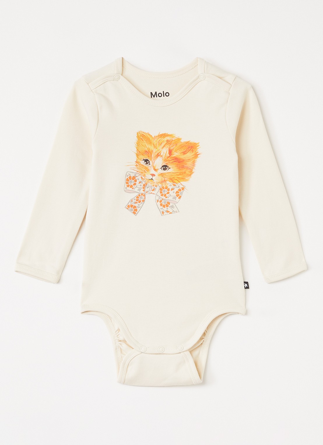 Molo Foss romper met print - voorkant beige