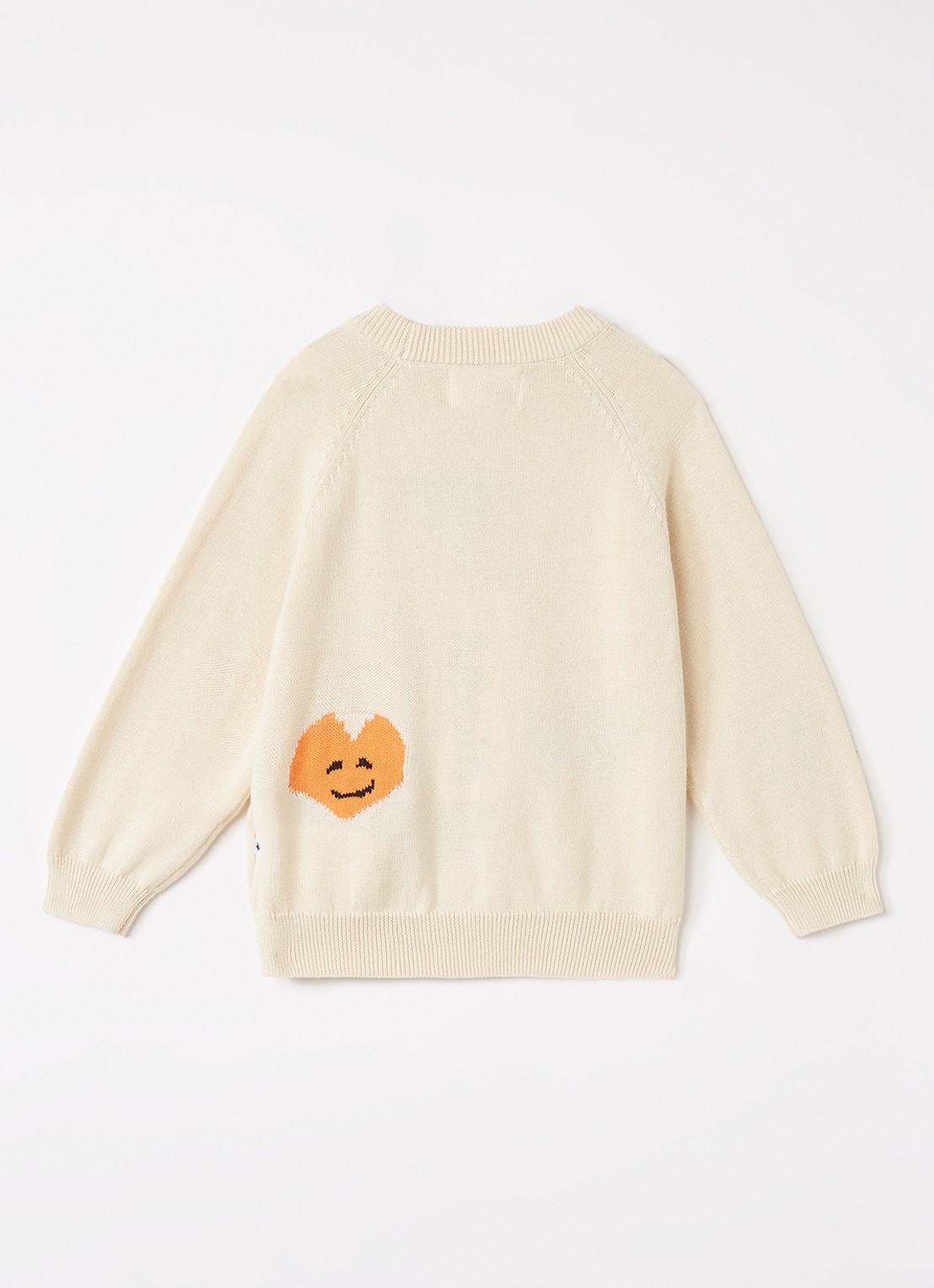 Molo Gilby fijngebreide trui met ingebreid patroon - voorkant 2 beige
