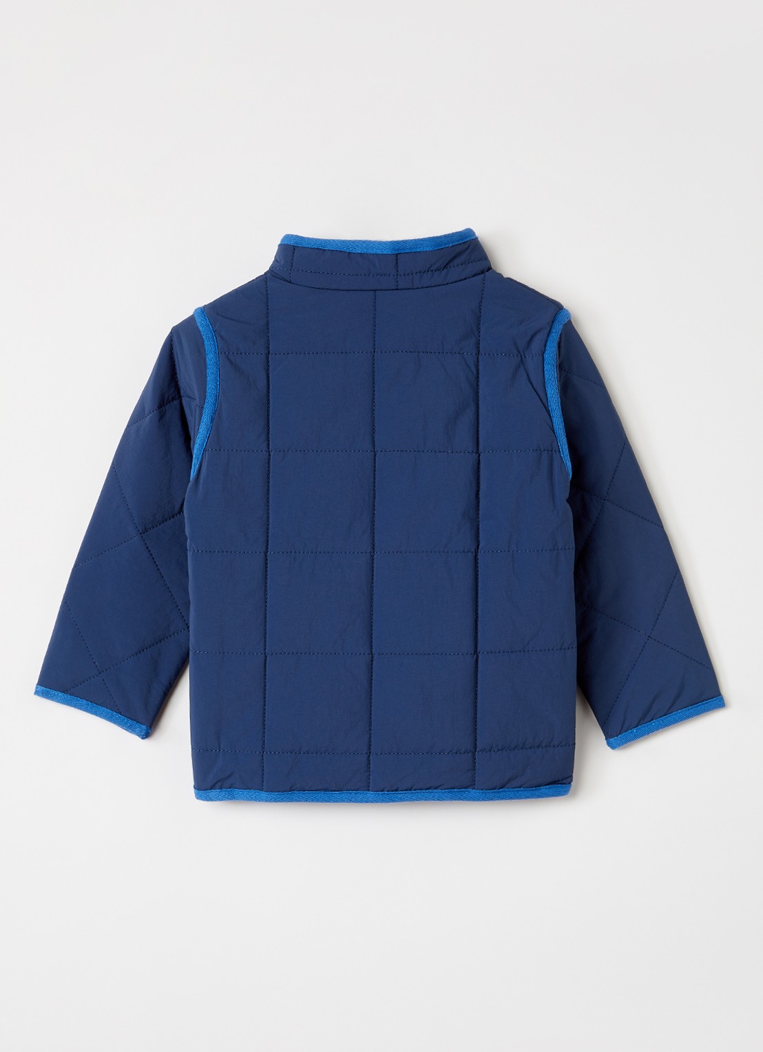 Molo Harrie gewatteerd jack met quilt patroon - achterkant donkerblauw