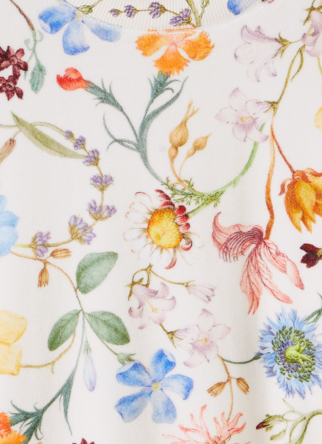 Molo Marika sweater met bloemenprint - detail gebroken wit