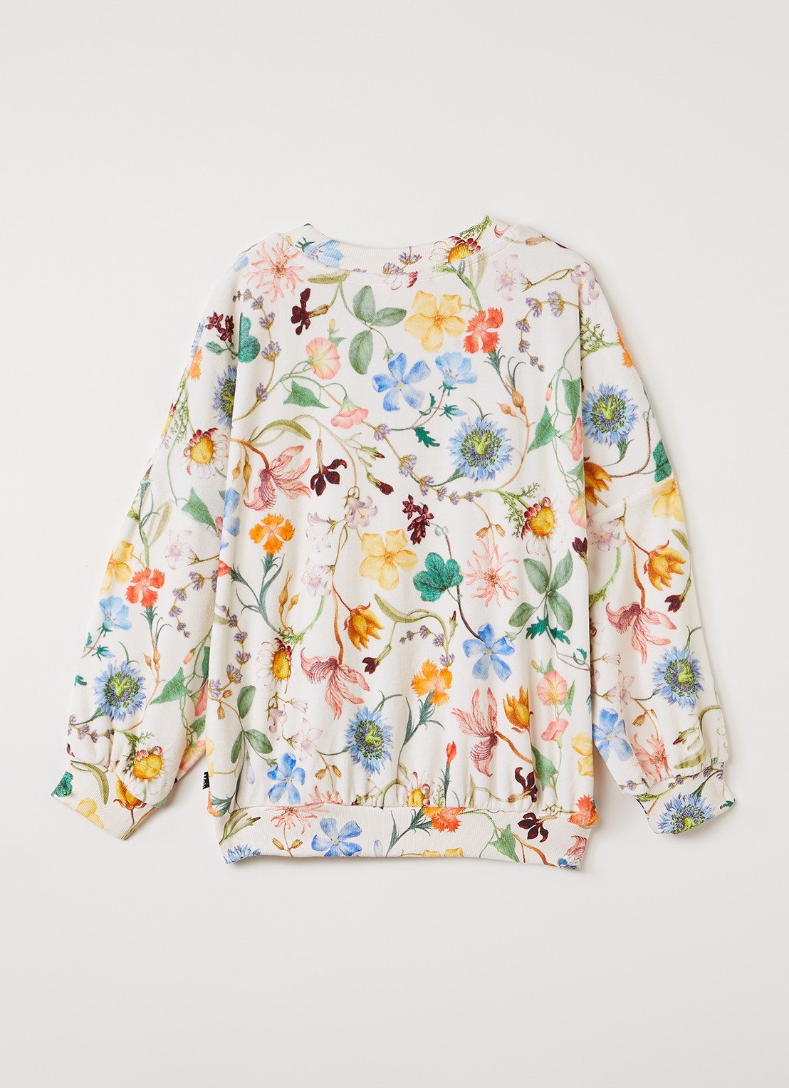 Molo Marika sweater met bloemenprint - voorkant 3 gebroken wit