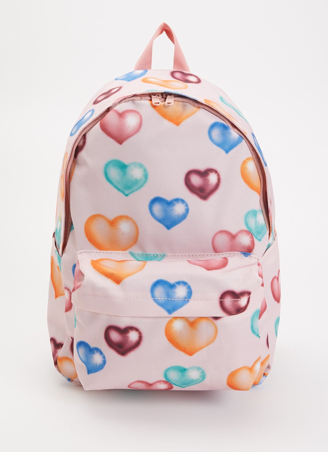 Molo Mio rugzak met print en 12 inch laptopvak - voorkant lichtroze