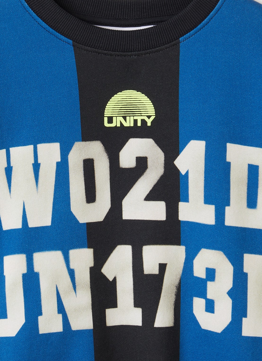 Molo Monti sweater met print - detail 3 royalblauw