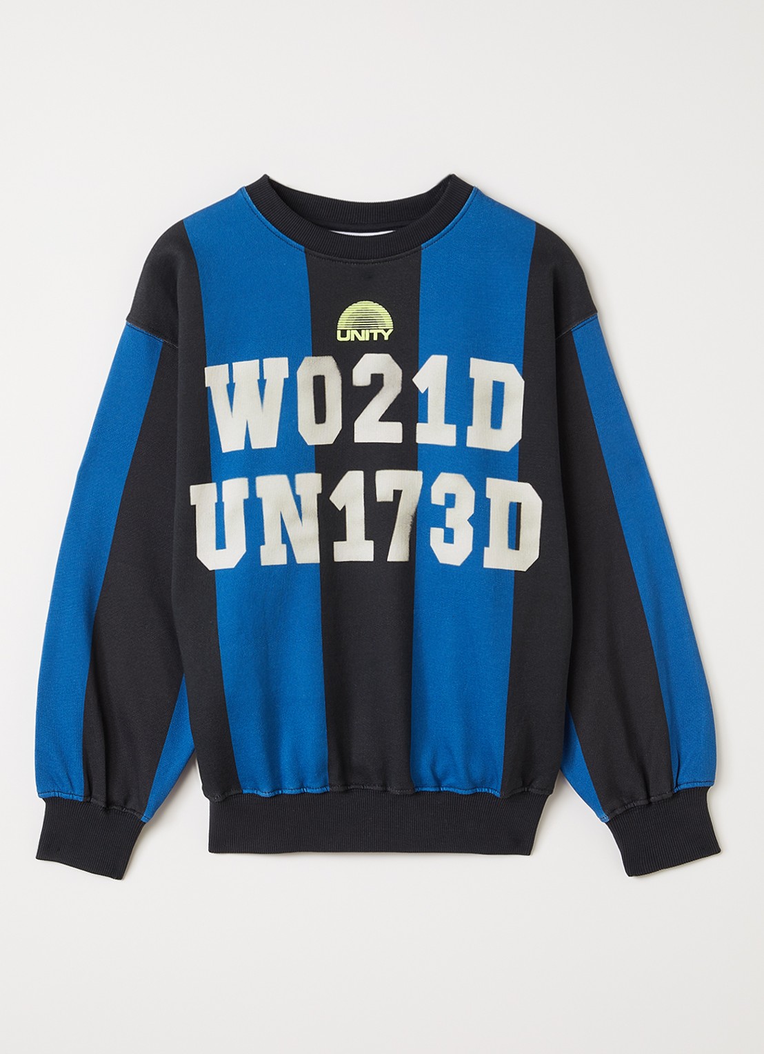 Molo Monti sweater met print - voorkant royalblauw