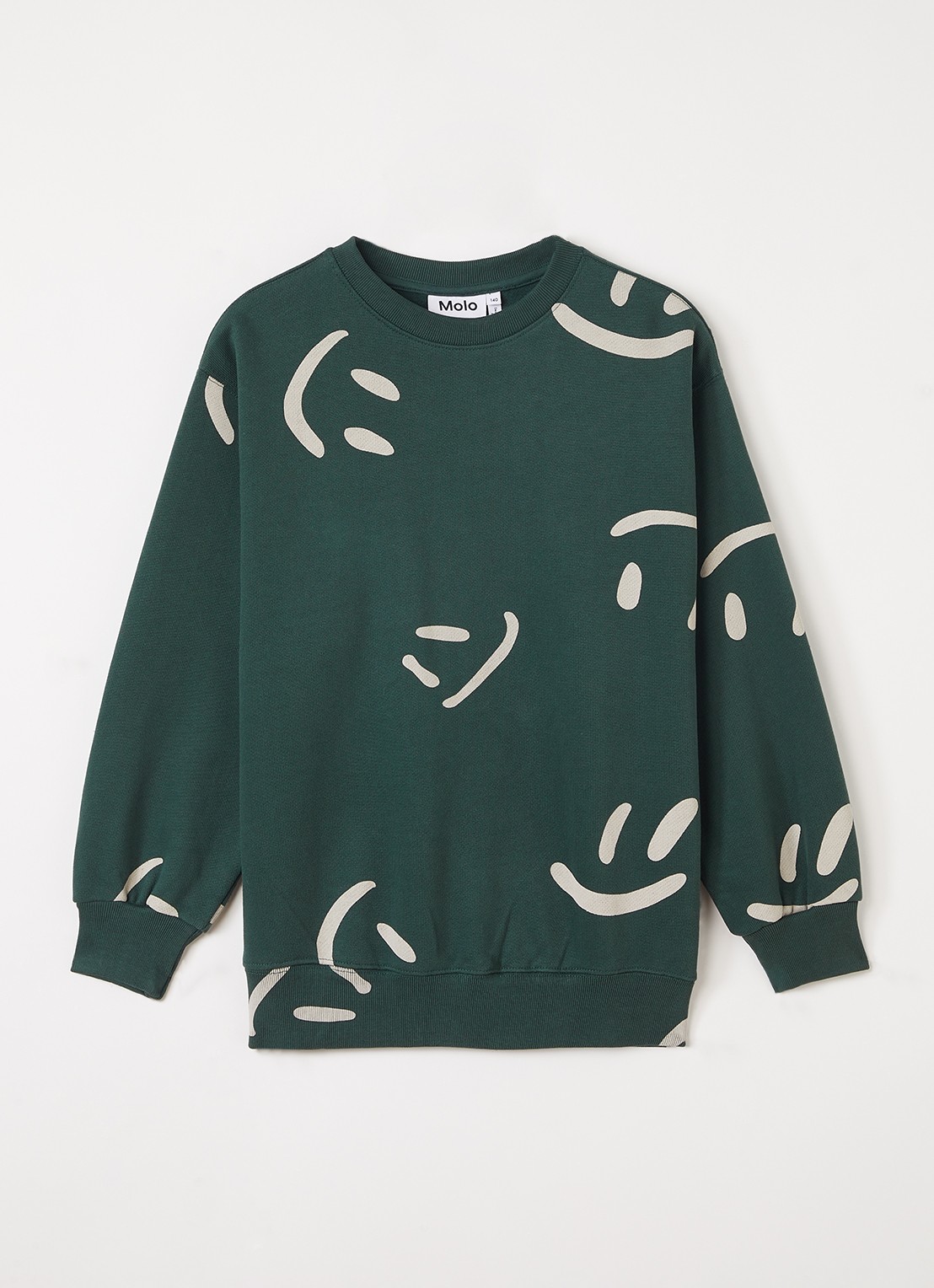 Molo Monti sweater met print - voorkant 2 groen