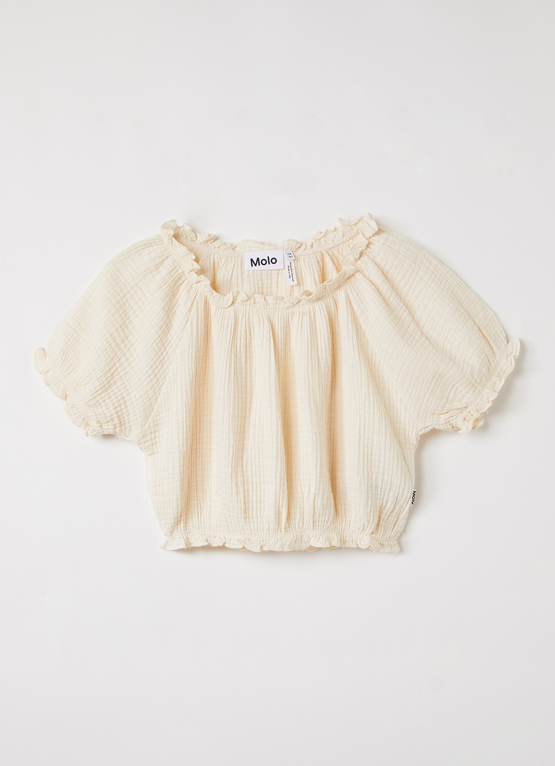 Molo Rafaela top met structuur - voorkant creme