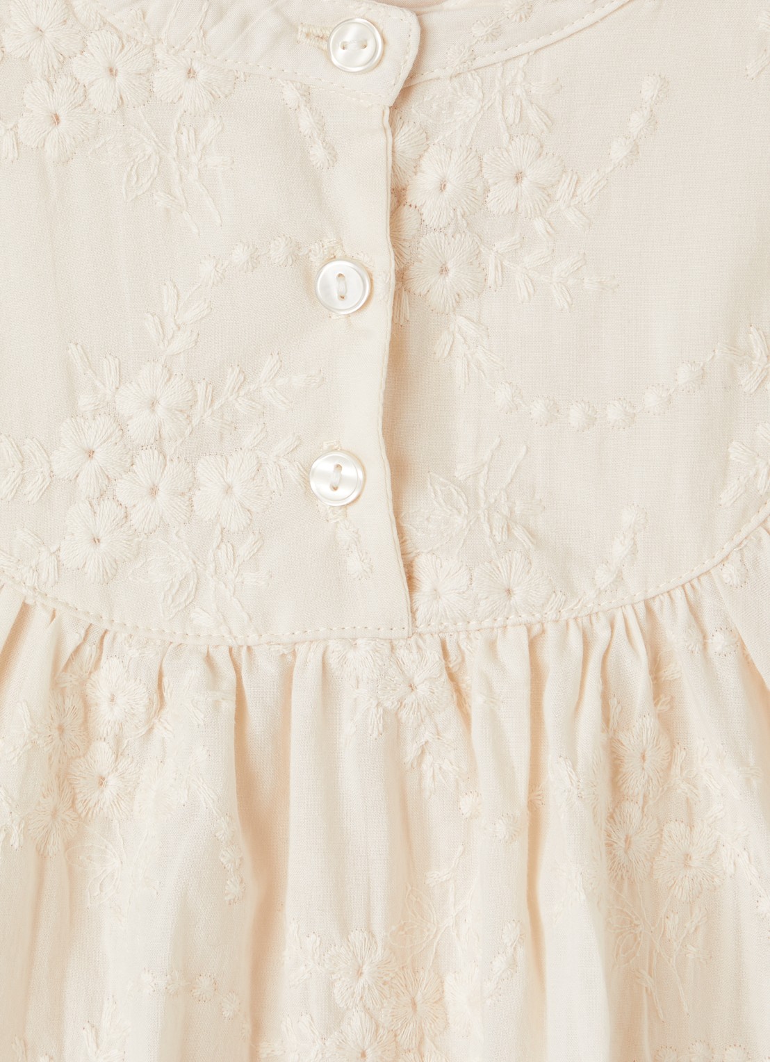 Molo Raisi tuniekjurk met bloemborduring - detail 3 creme
