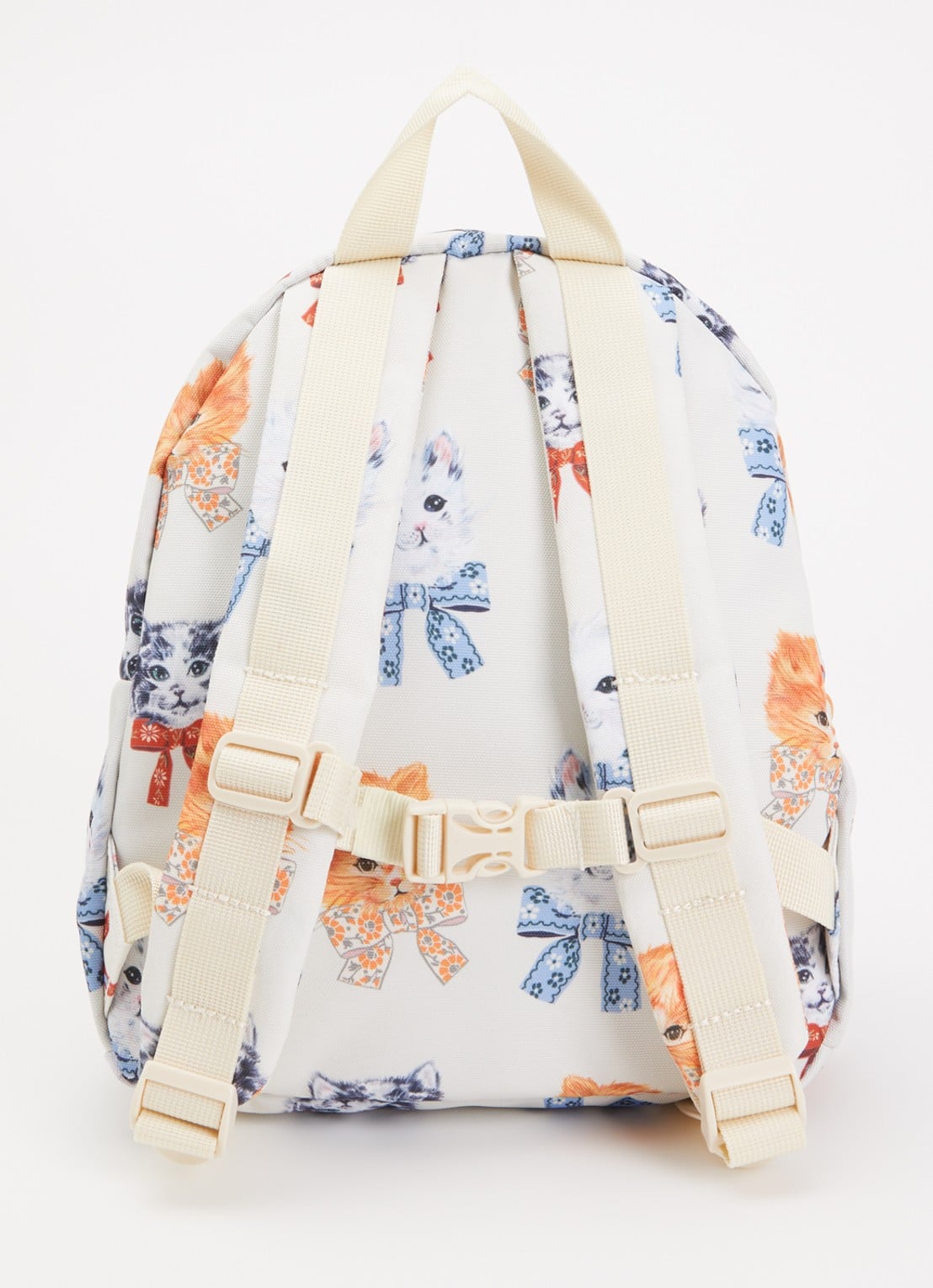 Molo Retro Kittens rugzak met print - achterkant 3 vanillegeel