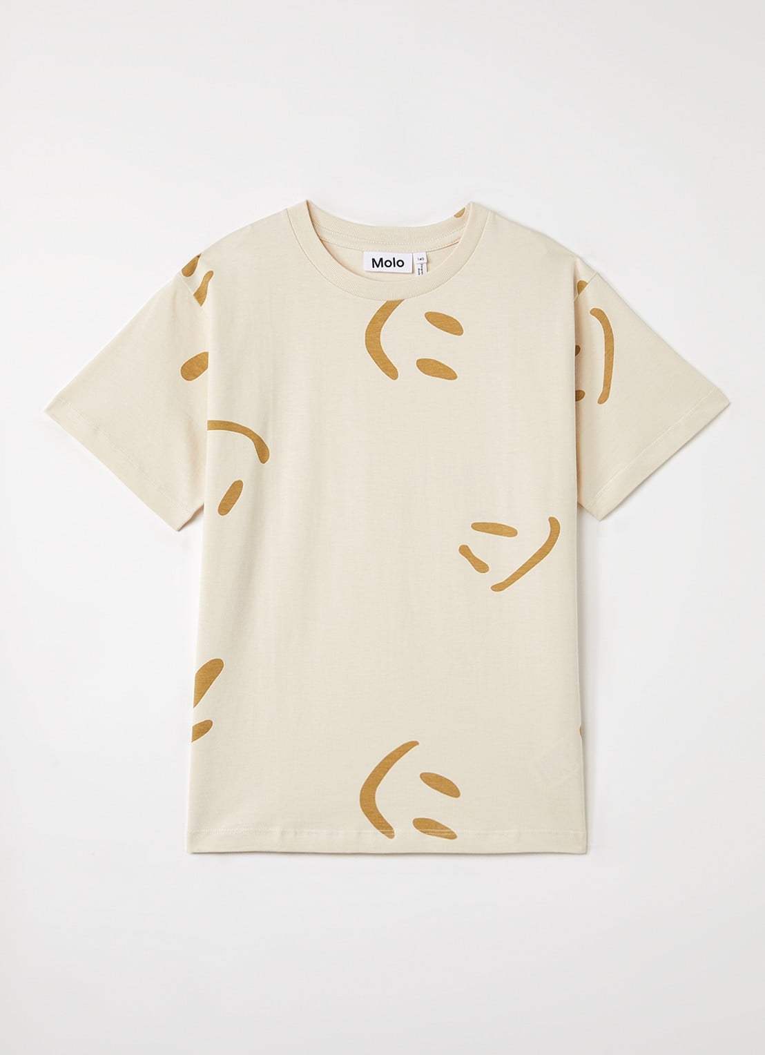 Molo Riley T-shirt met print - voorkant beige