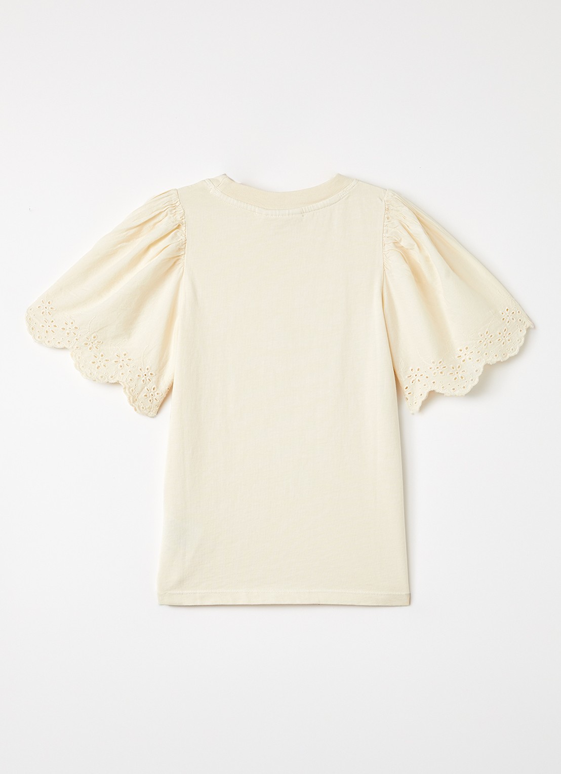 Molo Ritza T-shirt met broderie - voorkant 2 ivoor