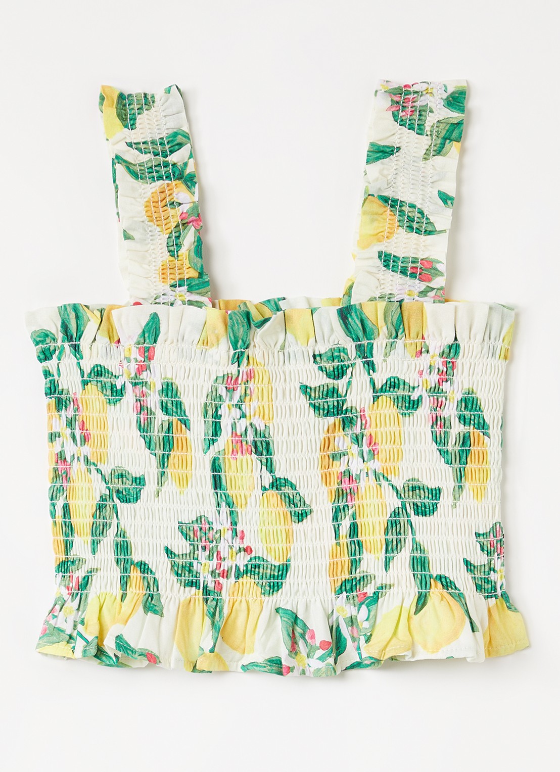 Molo Rolfia top met print - voorkant groen