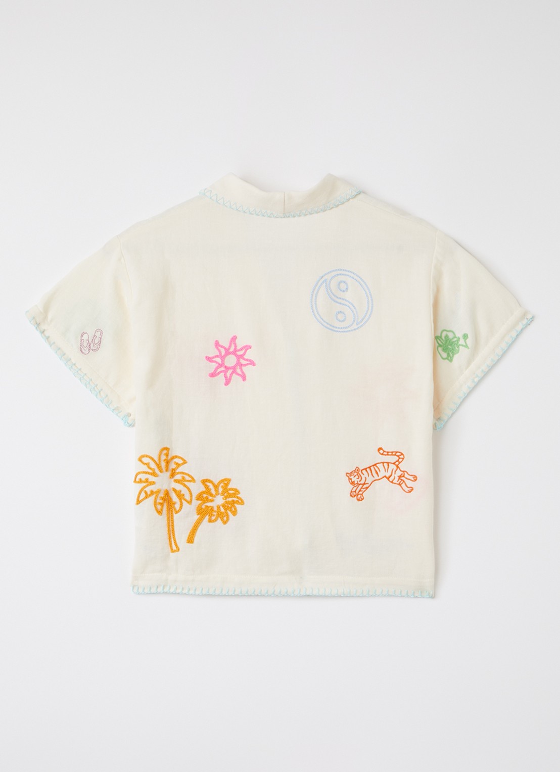 Molo Rosalle blouse met borduring - voorkant 3 gebroken wit