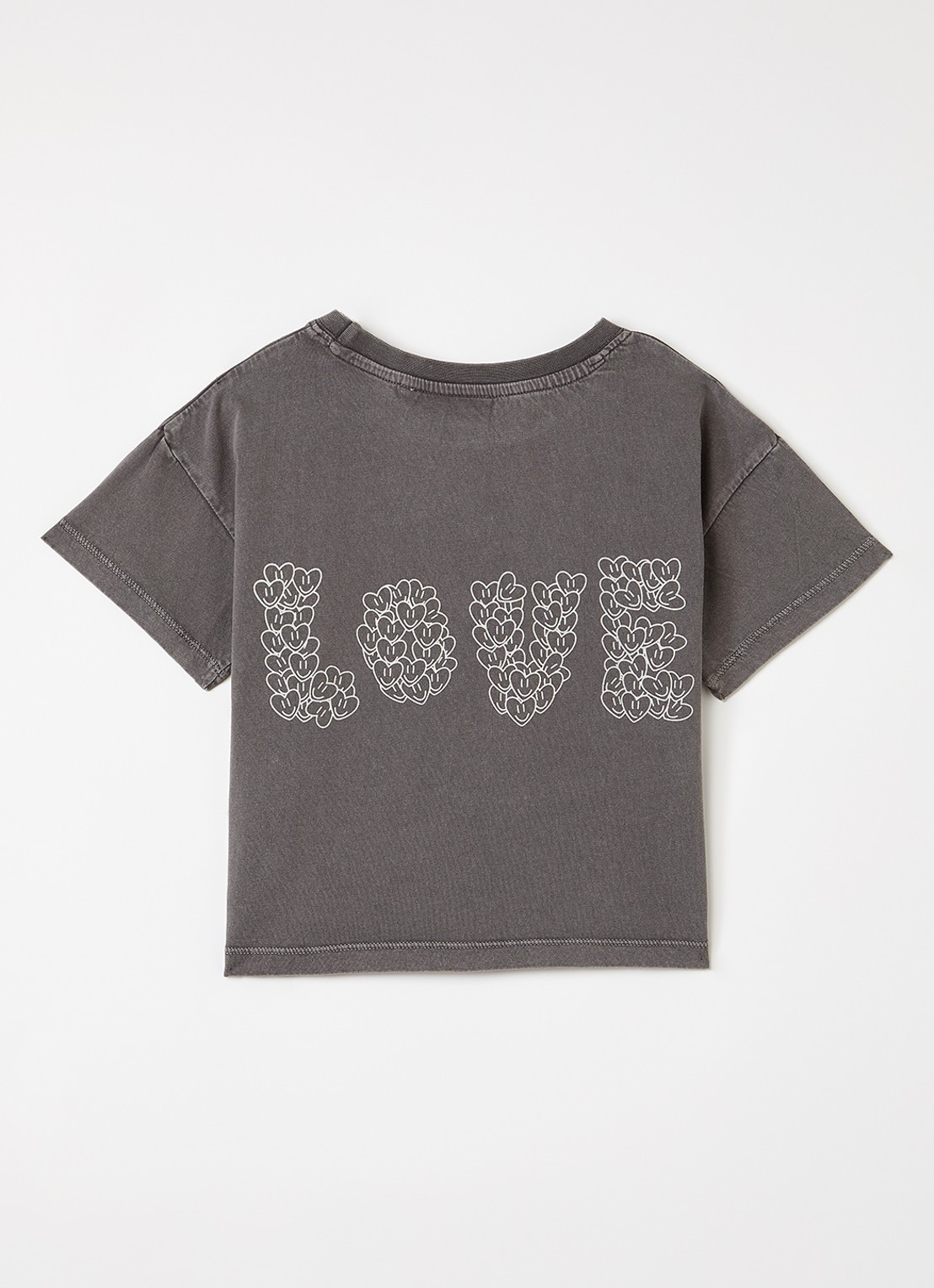 Molo Runi T-shirt met front- en backprint - voorkant 2 antraciet