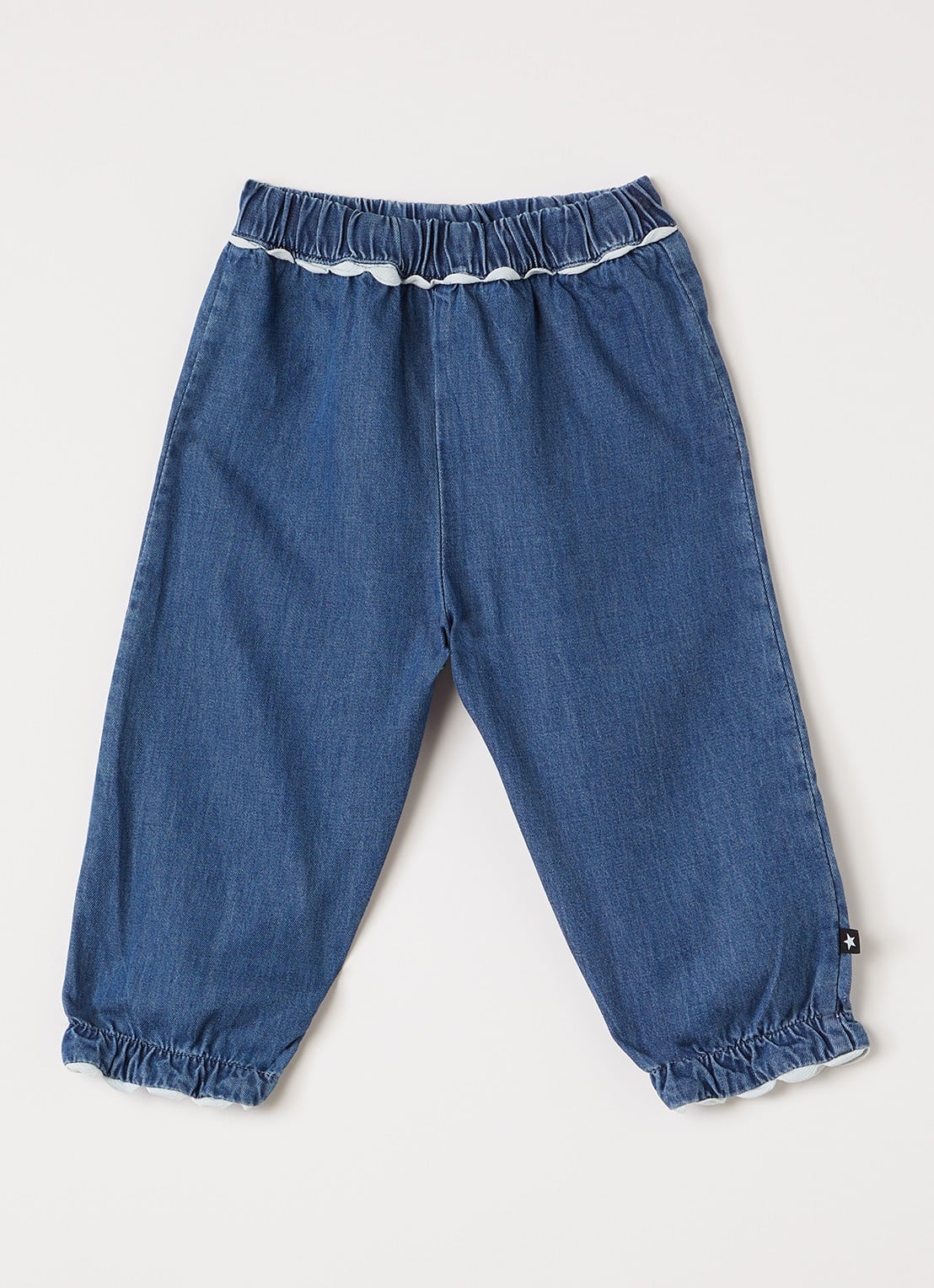 Molo Sana tapered jeans met medium wassing - voorkant 2 blauw