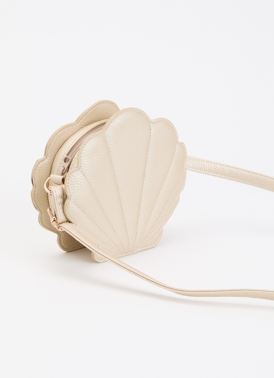 Molo Seashell crossbodytas met verstelbare schouderriem - achterkant zilver