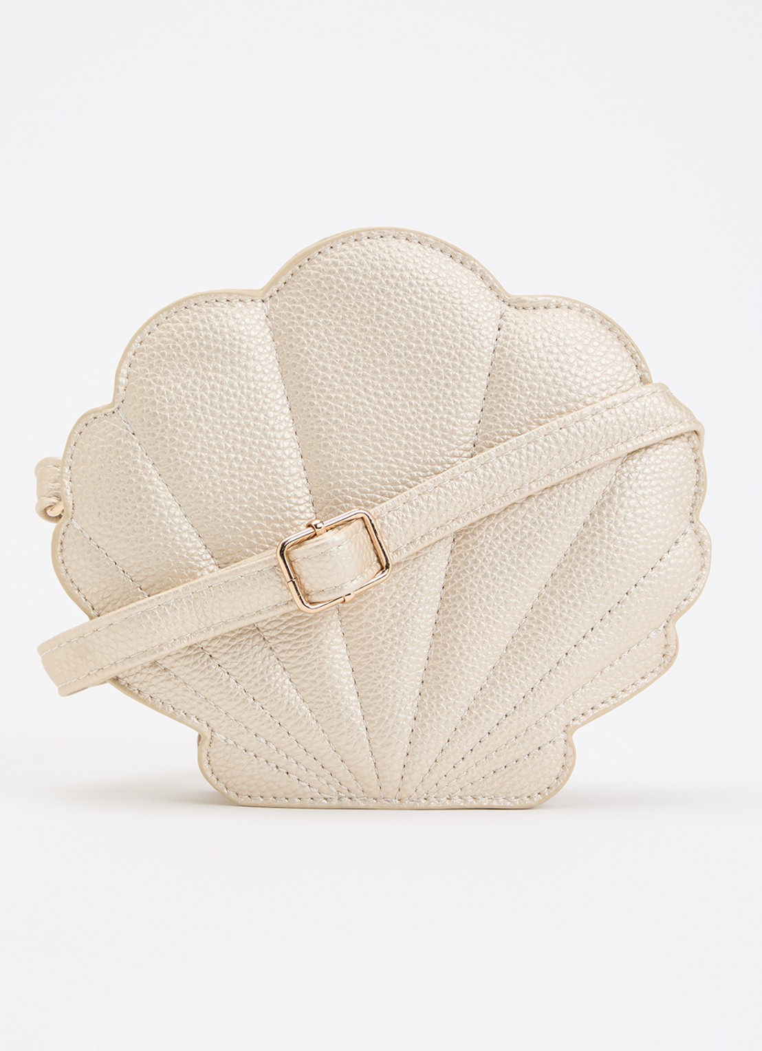 Molo Seashell crossbodytas met verstelbare schouderriem - voorkant 5 zilver