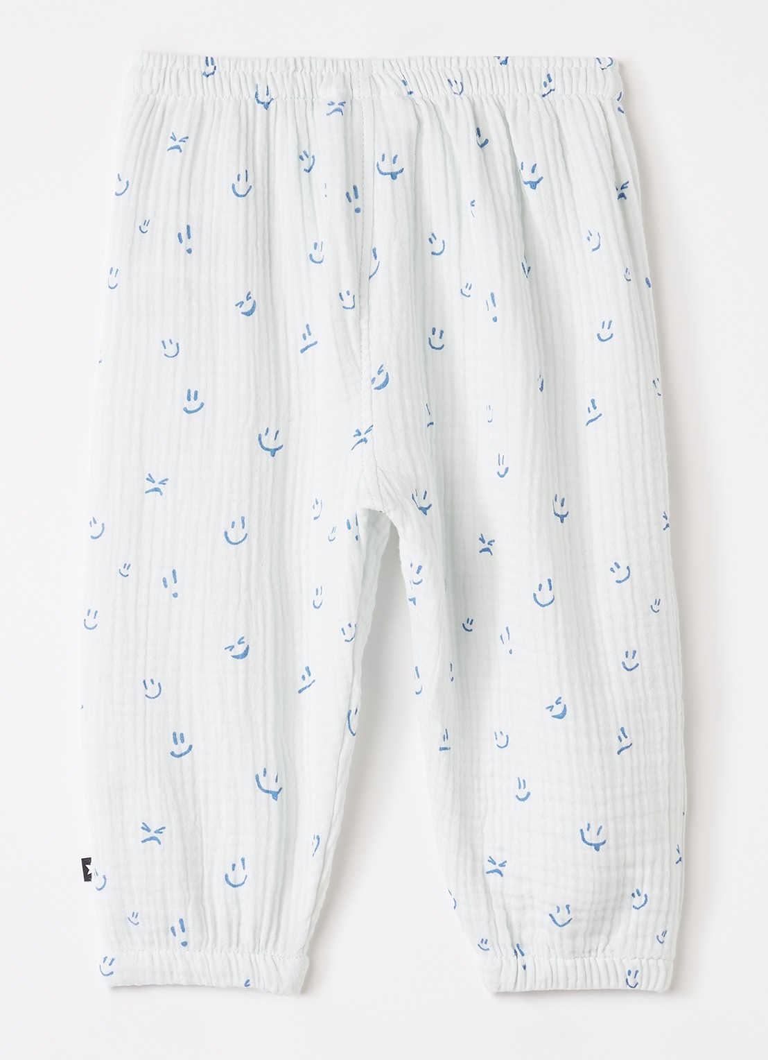 Molo Serene tapered fit broek met print - voorkant 3 lichtblauw