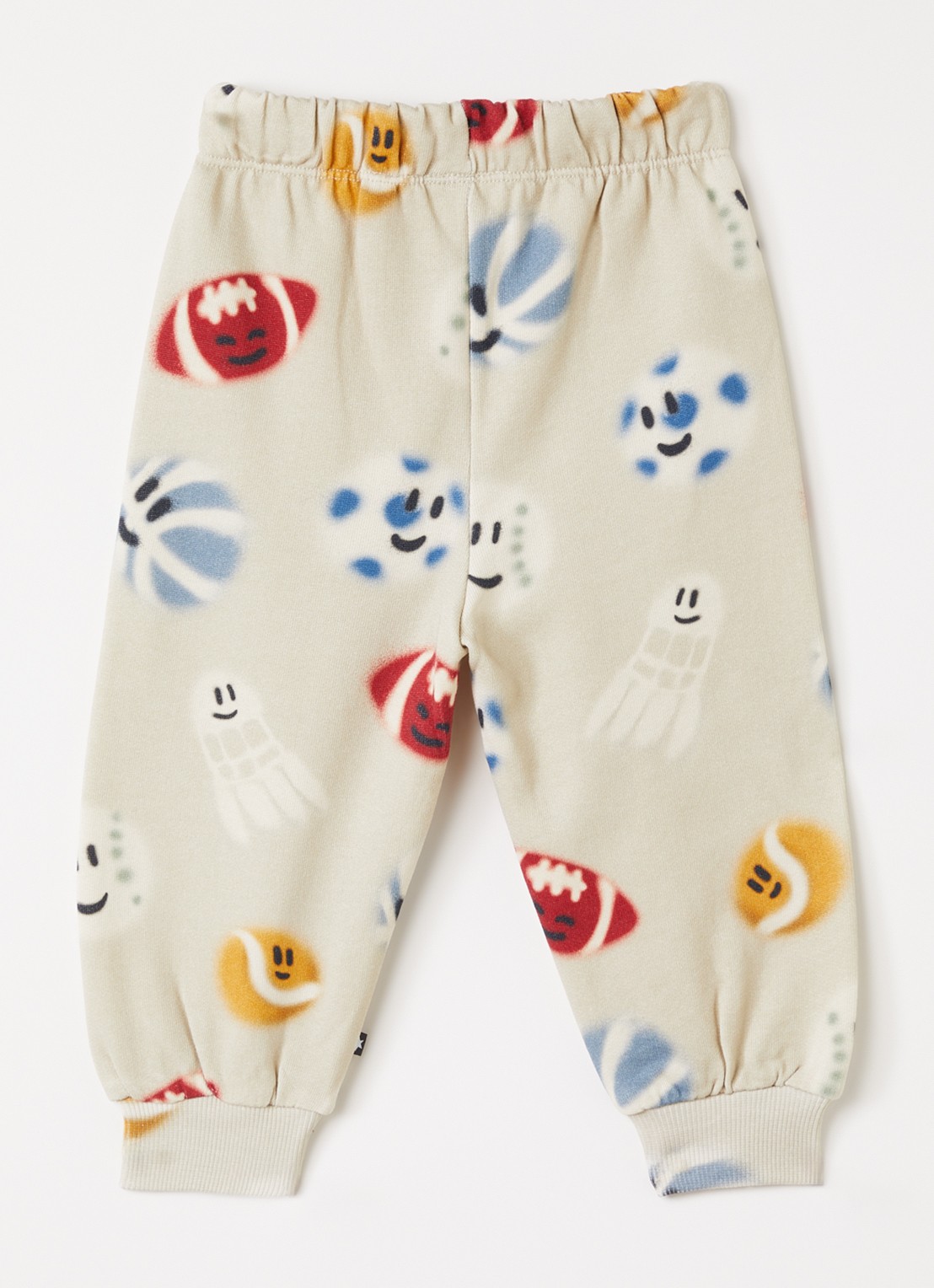 Molo Simeon tapered fit joggingbroek met print - voorkant beige