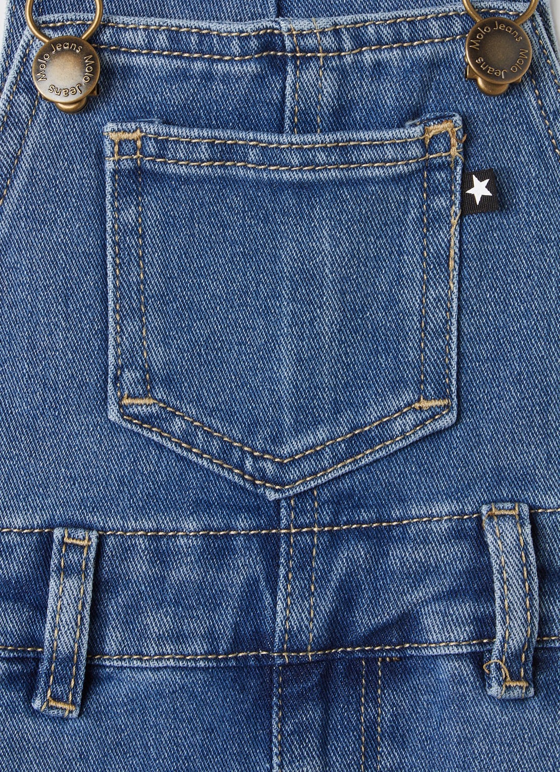Molo Stellan straight fit tuinbroek - detail 3 indigo