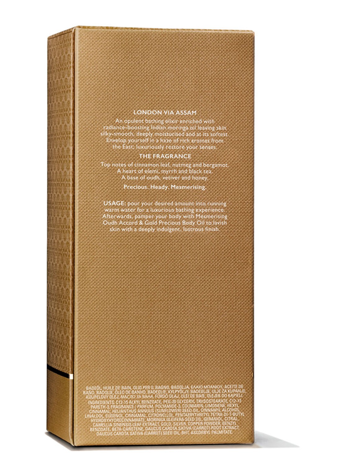 Molton Brown Mesmerising Oudh Accord & Gold Precious Bathing Oil - badolie - detail 4 undefined