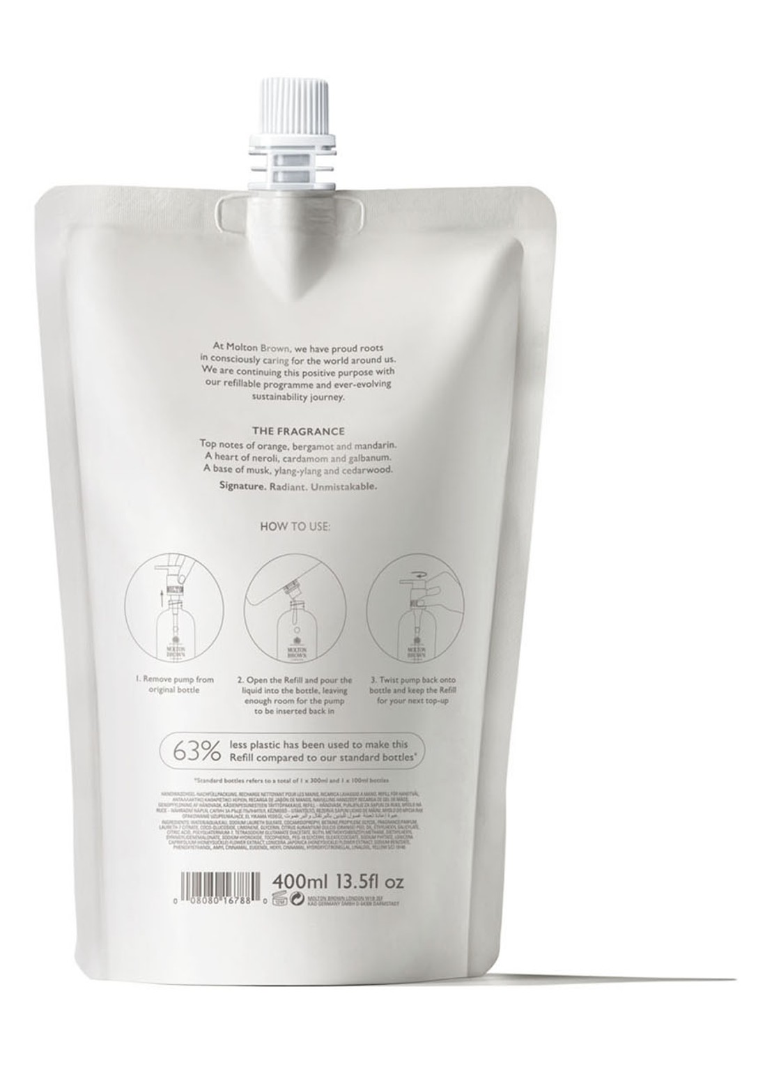 Molton Brown Orange & Bergamot Hand Wash Refill - handzeep navulling - voorkant 2 undefined