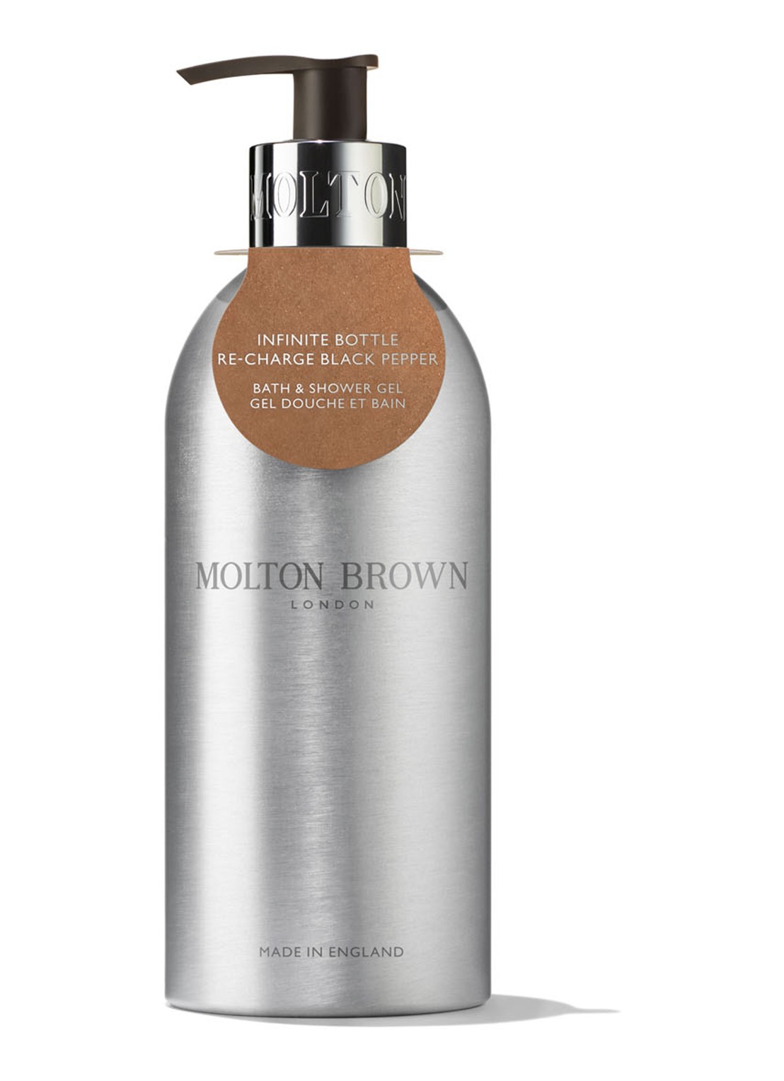 Molton Brown Re-charge Black Pepper Infinite Bottle - douchegel - voorkant 3 undefined