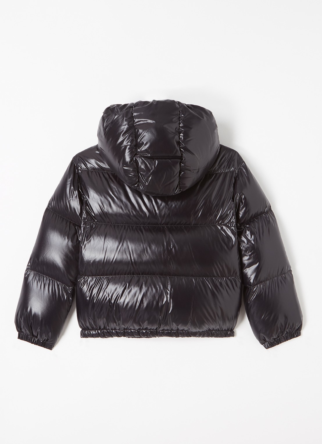 Moncler Abbaye gewatteerde jas met afneembaar capuchon - achterkant 3 zwart