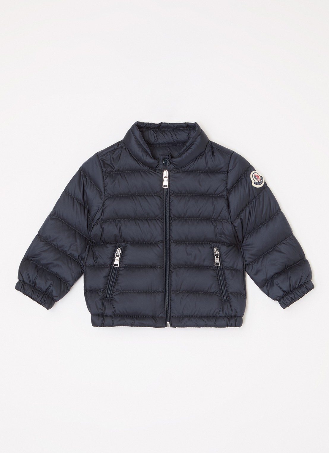 Moncler Acorus gewatteerde jas met donsvulling - voorkant 2 donkerblauw