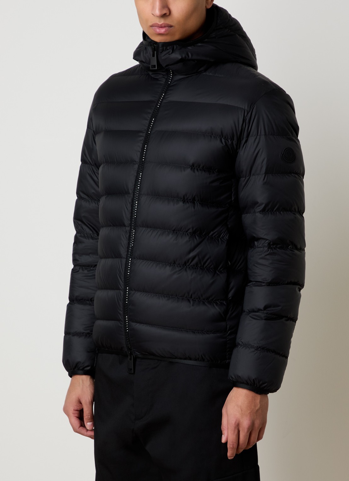 Moncler Alrai gewatteerde jas met donsvulling - detail 4 zwart