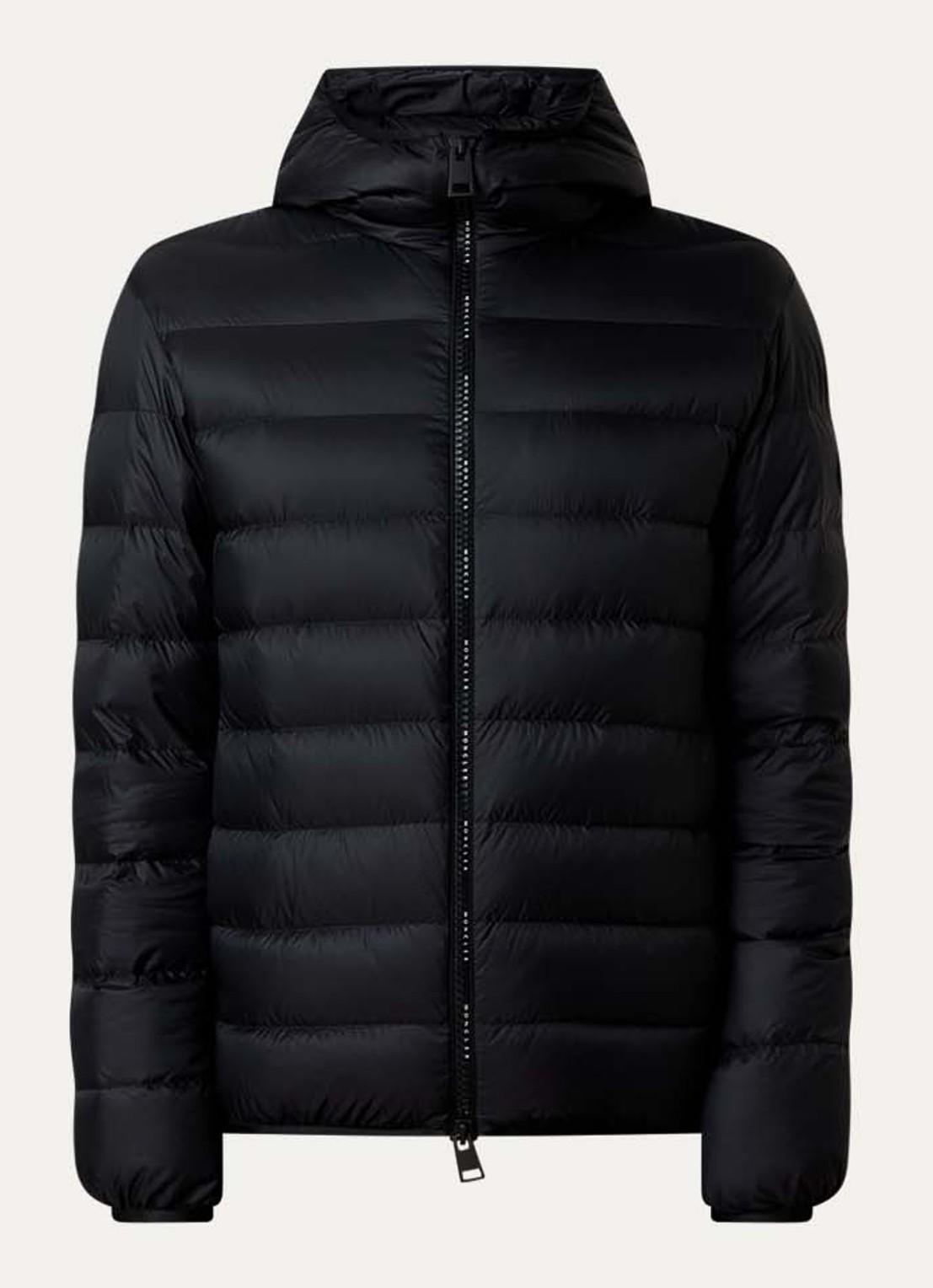 Moncler Alrai gewatteerde jas met donsvulling - voorkant 2 zwart