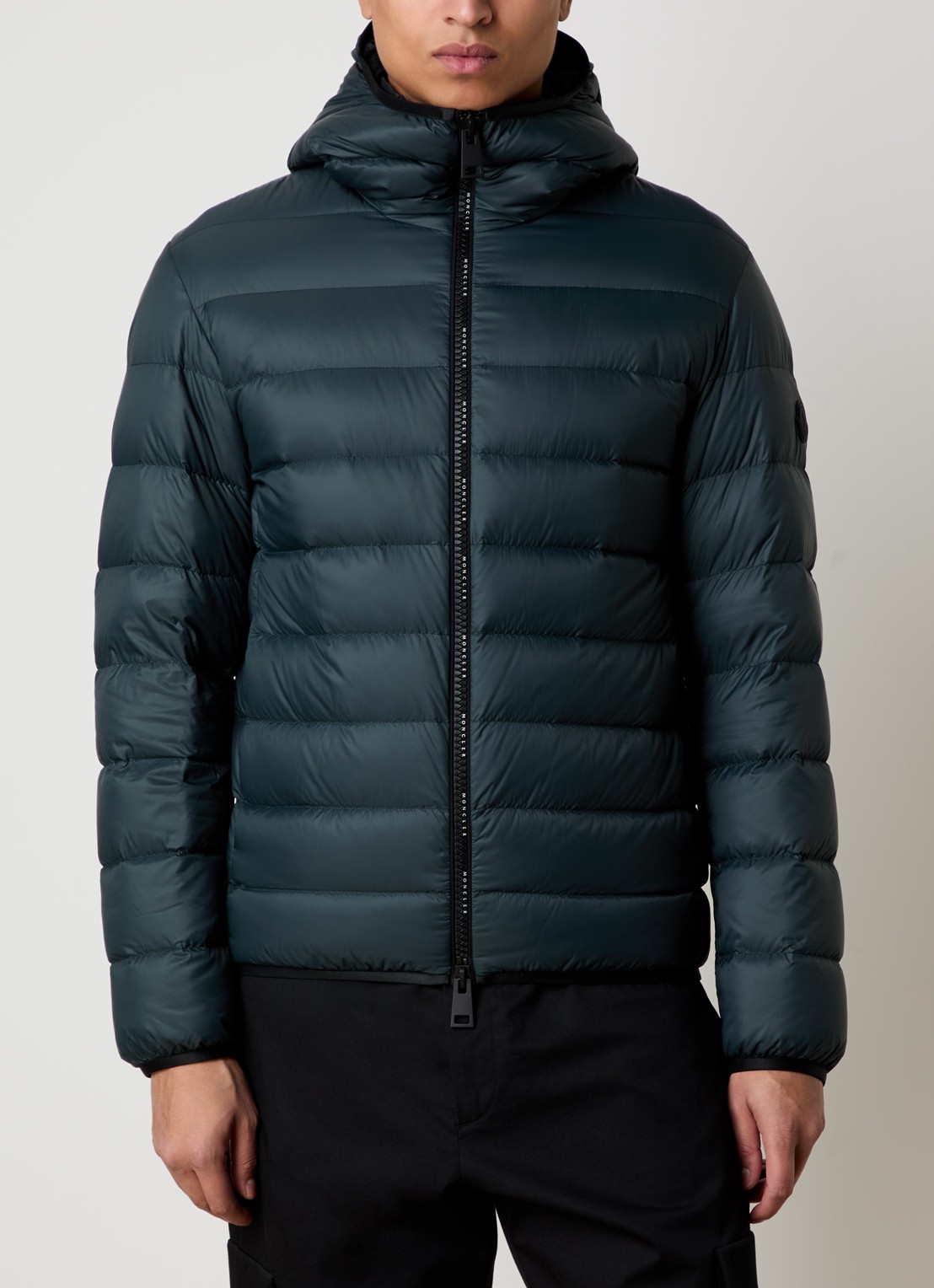 Moncler Alrai gewatteerde jas met donsvulling - detail 4 olijfgroen