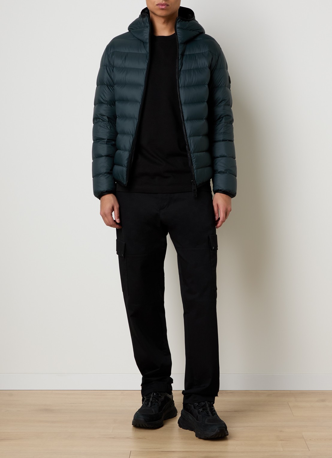 Moncler Alrai gewatteerde jas met donsvulling - voorkant 3 olijfgroen