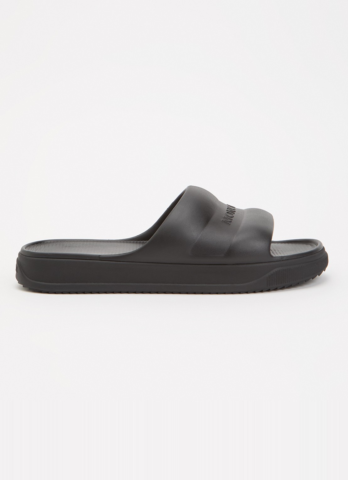 Moncler Altive slipper met logo - voorkant 5 zwart