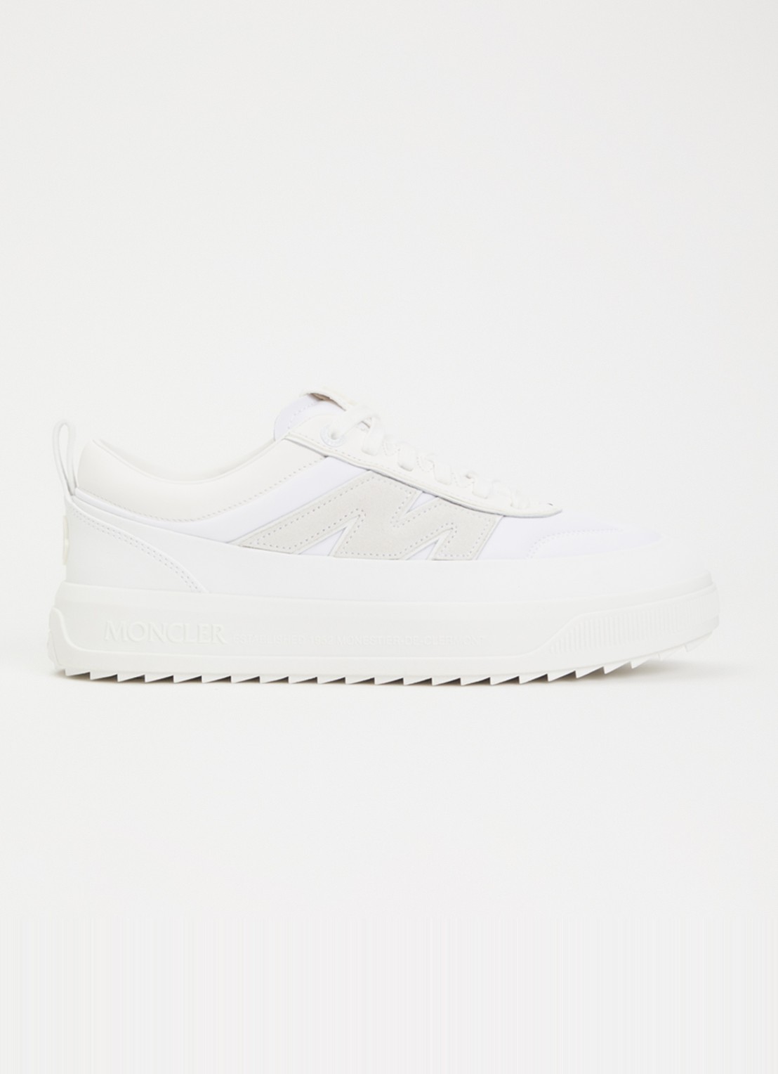 Moncler Altive sneaker met nubuck details - voorkant wit