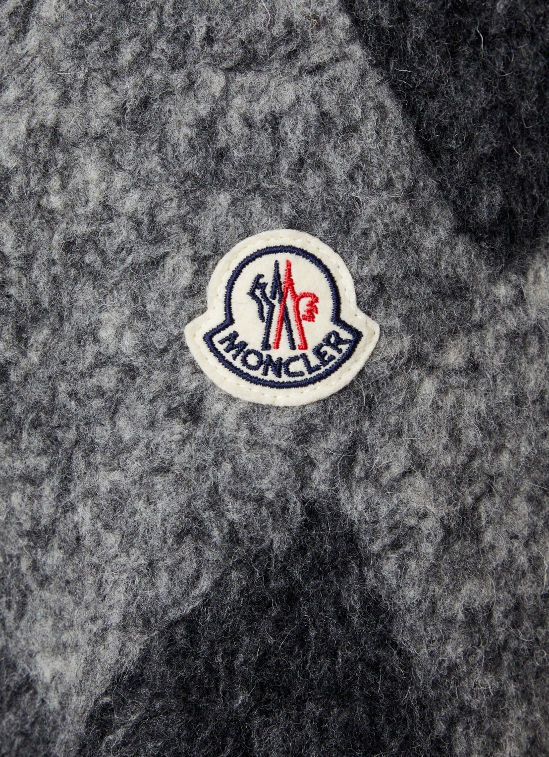 Moncler Argyle jack in wolblend met ritszakken - detail 6 antraciet