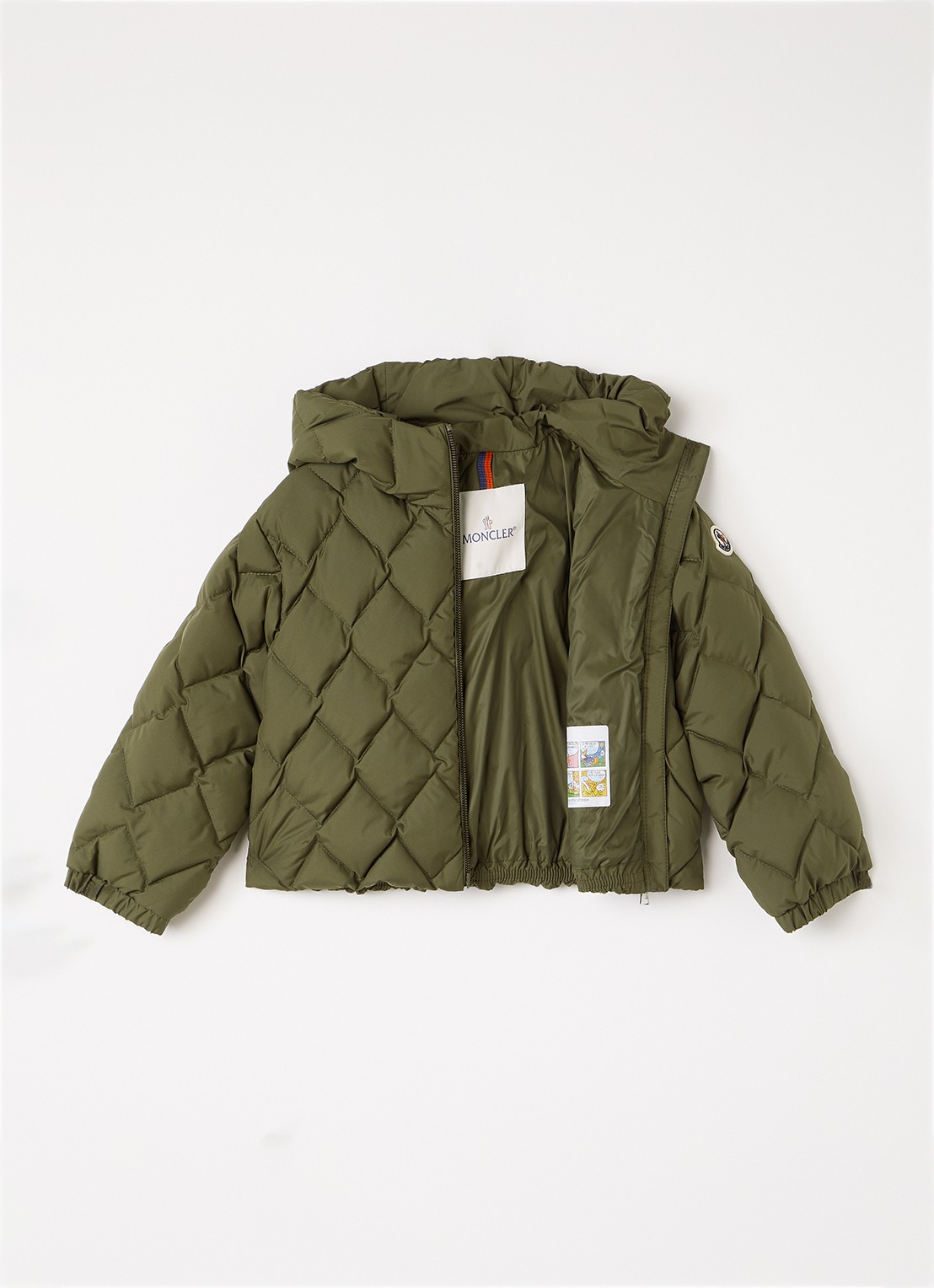 Moncler Ava pufferjack met donsvulling - voorkant 2 groen