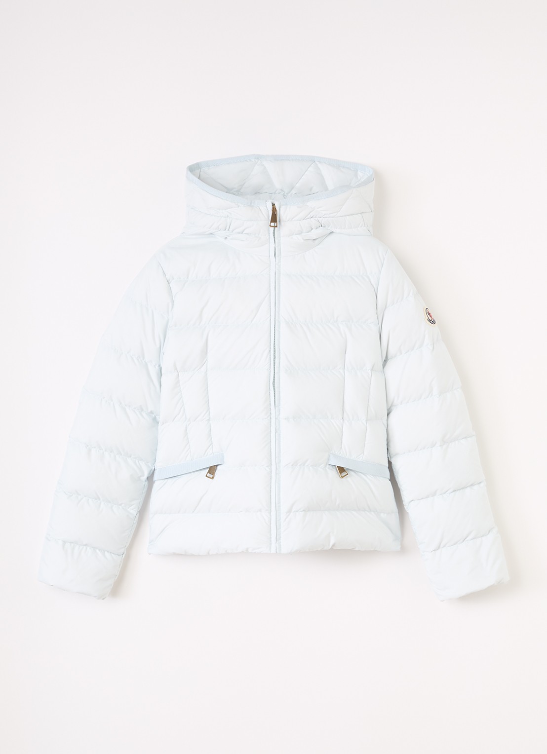 Moncler Avoce pufferjack met donsvulling - voorkant 2 blauw