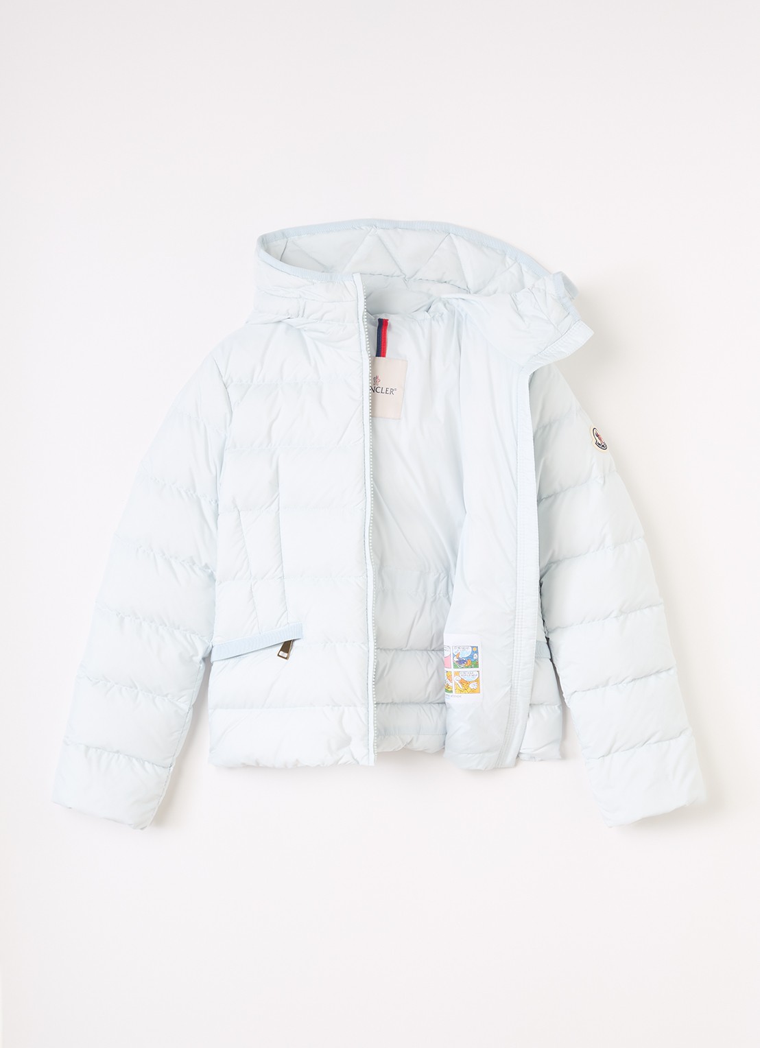 Moncler Avoce pufferjack met donsvulling - voorkant 3 blauw