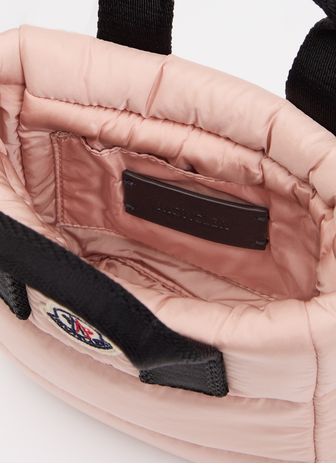 Moncler Baby Caradoc schoudertas met logo  - detail lichtroze