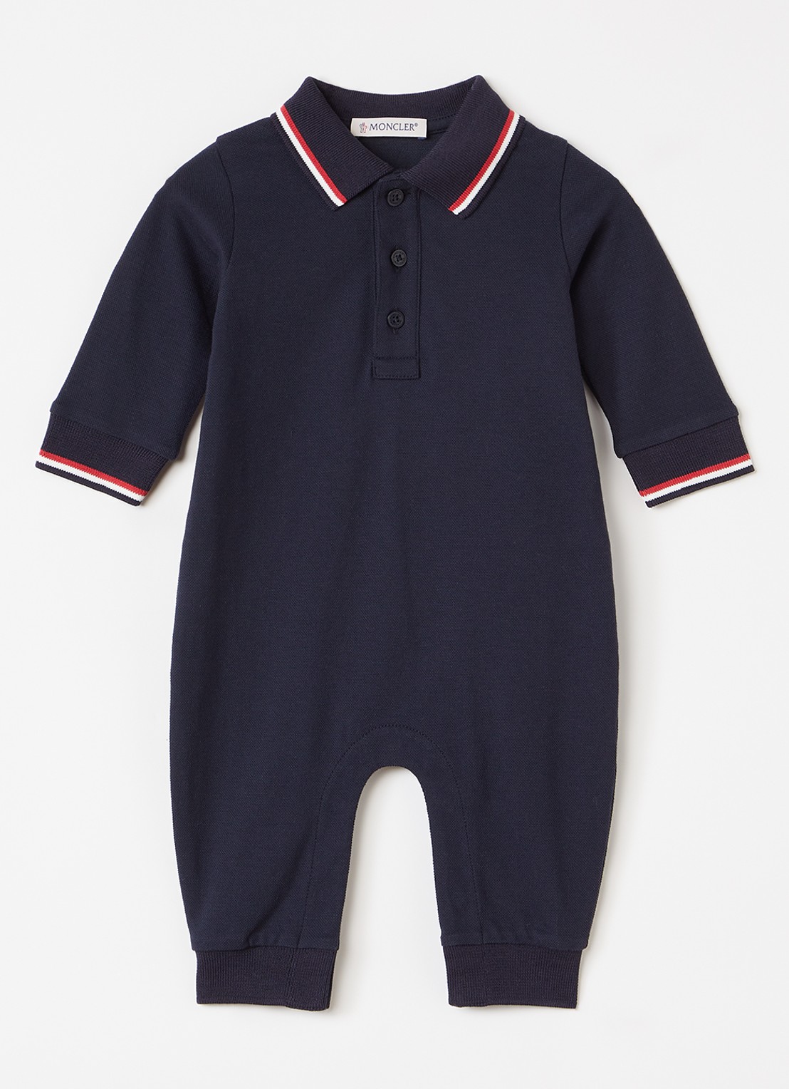 Moncler Babypak met kraag - voorkant donkerblauw